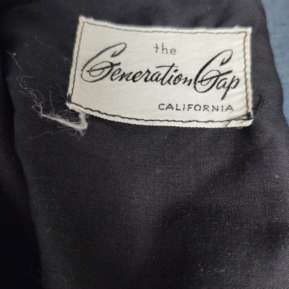 Vintage 60's / 70's Jumpsuit Black & White Bow Tie Detail Zip Back - Picture 8 of 9